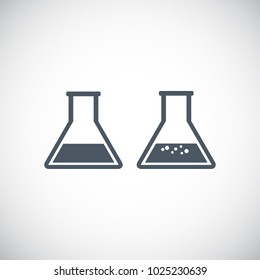 Laboratory glass tube. Vector.