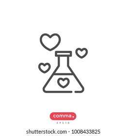 Laboratory glass vector icon