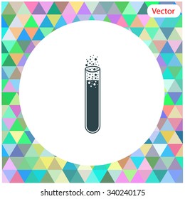 Laboratory glass vector icon.