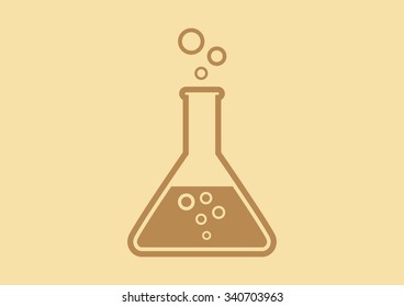 Laboratory glass vector icon 