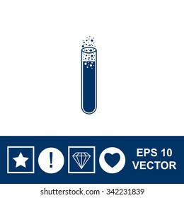 Laboratory glass vector icon.