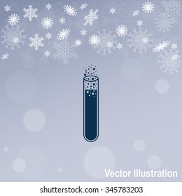 Laboratory glass vector icon.