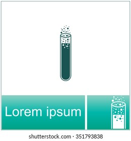 Laboratory glass vector icon.