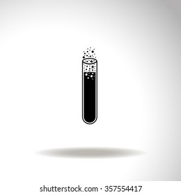 Laboratory glass vector icon.