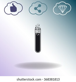 Laboratory glass vector icon.