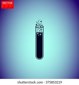 Laboratory glass vector icon.