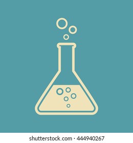Laboratory glass vector icon 