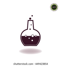 Laboratory glass vector icon