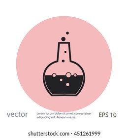 Laboratory glass vector icon