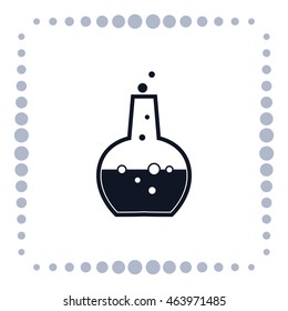Laboratory glass vector icon