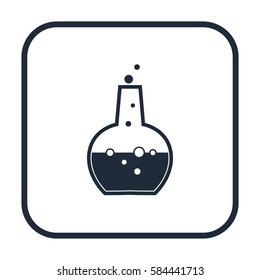 Laboratory glass vector icon