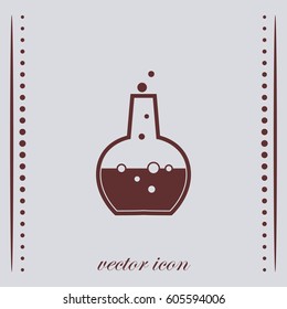 Laboratory glass vector icon