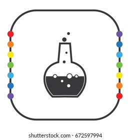Laboratory glass vector icon