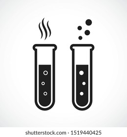 Laboratory glass vector icon set isolated on white background