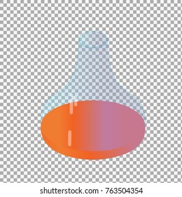 laboratory glass vector icon symbol in flat isometric design on transparent background. -stock vector