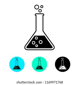 Laboratory glass vector icon test tube. Trendy modern research symbol. Simple flat style