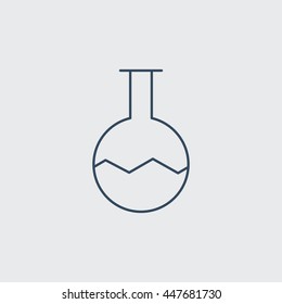 Laboratory Glass Vector Line Icon. Eps-10