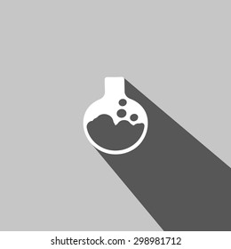 Laboratory glass web icon on white background