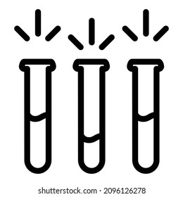 Laboratory Glasses Flat Icon Isolated On White Background
