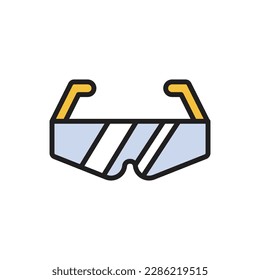 Laboratory Glasses Icon Vector Illustration