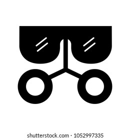 laboratory glasses isolated icon