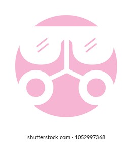 laboratory glasses isolated icon