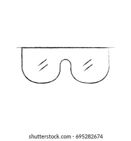 laboratory glasses isolated icon
