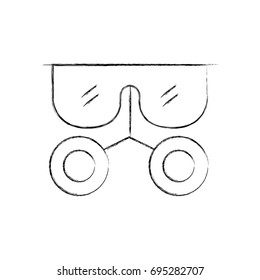 laboratory glasses isolated icon