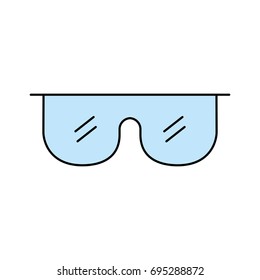 laboratory glasses isolated icon