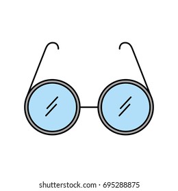 laboratory glasses isolated icon