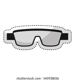 laboratory glasses isolated icon vector illustration design