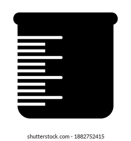 ilustración vectorial de icono de vidrio de laboratorio o de pulsador.
