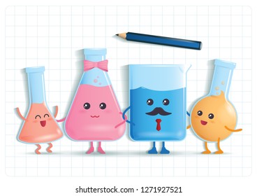 laboratory glassware: cute laboratory flasks