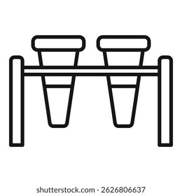 Laboratory glassware drying after washing, representing scientific research and experiments