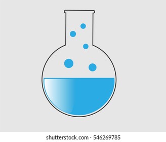 Laboratory glassware icon design vector background.