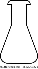 Laboratory Glassware Icon Featuring Beakers, Flasks, Test Tubes, Scientific Equipment, Chemistry, Experiment equipment, Research, Conical flask icons and Education Symbols in Modern Vector Style,