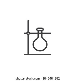 Laboratory glassware line icon. linear style sign for mobile concept and web design. Lab test, experiment outline vector icon. Symbol, logo illustration. Vector graphics
