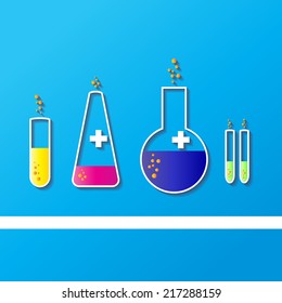 Laboratory glassware sketch