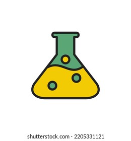 Laboratory Glassware or Test Tube Icon Design Illustration
