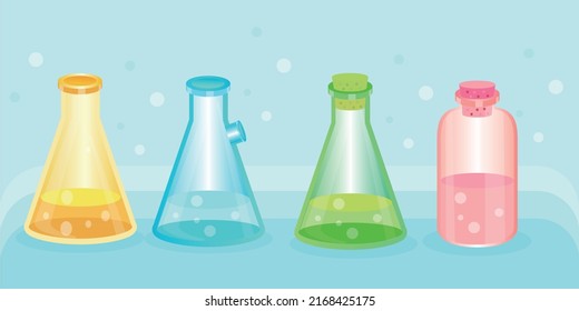 Laboratory glassware
 Vector
biology
lab
chemistry experiments