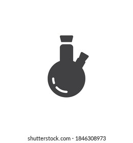 Laboratory glassware vector icon. filled flat sign for mobile concept and web design. Lab tube, beaker flask glyph icon. Symbol, logo illustration. Vector graphics