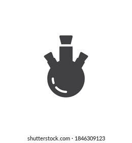 Laboratory glassware vector icon. filled flat sign for mobile concept and web design. Lab tube, beaker flask glyph icon. Symbol, logo illustration. Vector graphics