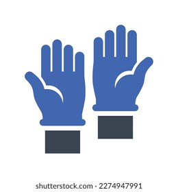 Laborhandschuhe-Symbol, Vektorgrafik