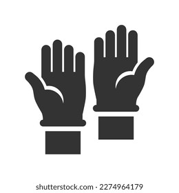 Laboratory gloves icon, Vector Graphics