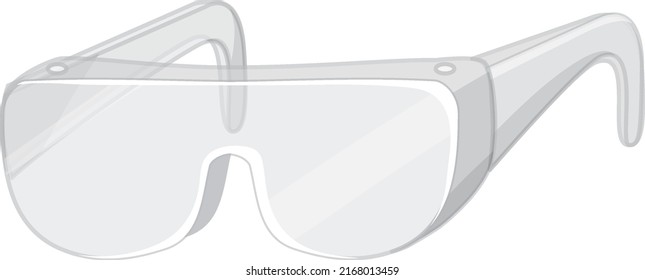 A laboratory goggles on white background illustration