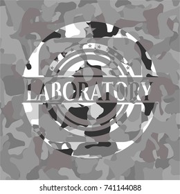 Laboratory grey camouflaged emblem