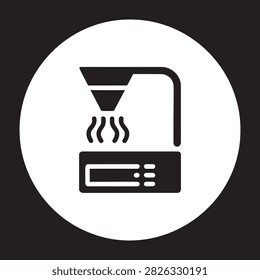 Laboratory hot plate magnetic stirrer icon vector illustration for chemistry research