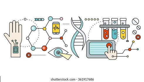 Laboratory with human DNA. Concept scientific. Research molecule, chemistry medical, biology technology, atom and gene medicine, biotechnology evolution, molecular structure, genetic spiral