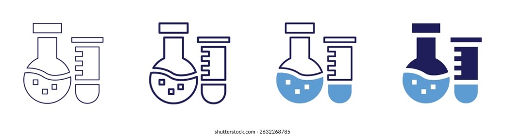 Laboratory icon in 4 different styles. Thin Line, Line, Bold Line, Duotone. Duotone style. Editable stroke.
