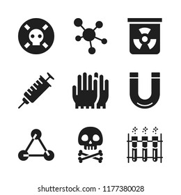 laboratory icon. 9 laboratory vector icons set. chemical, syringe and test tube icons for web and design about laboratory theme